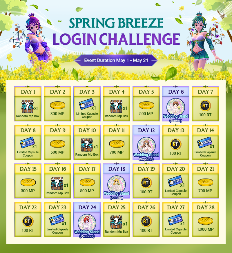 Blooming Petals! SPRING BREEZE LOGIN CHALLENGE (May) - Event ...